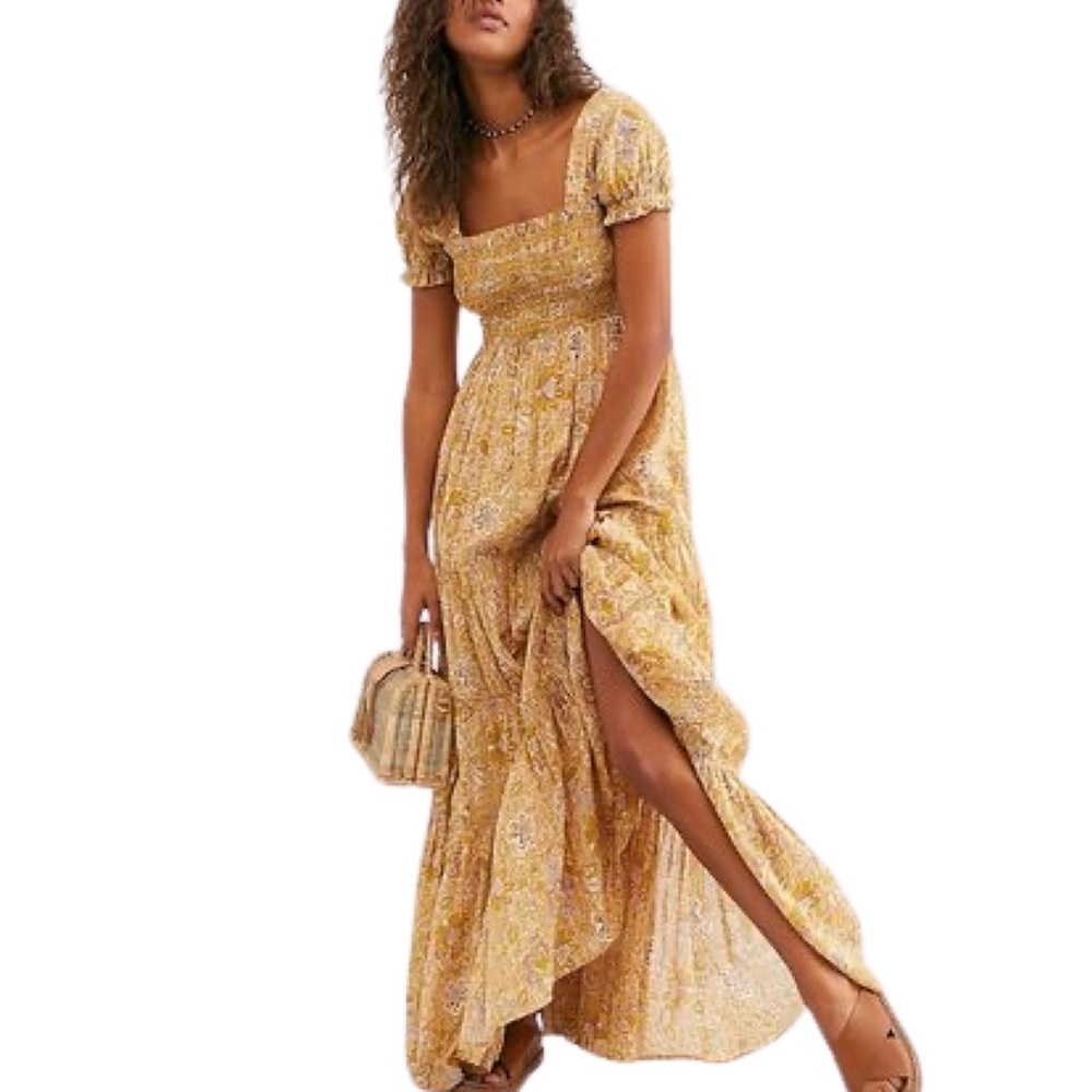 Free People Getaway Floral Print Maxi Dress